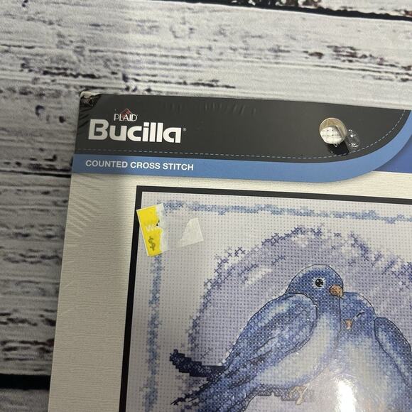 Bucilla Counted Cross Stitch "Love You Always" 8"x10" Blue Birds WM45656 - Picture 2 of 9